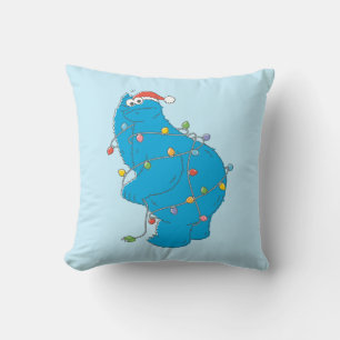 Vintage Cookie Monster Julbelysning Kudde