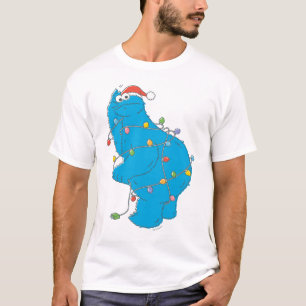 Vintage Cookie Monster julbelysning T Shirt