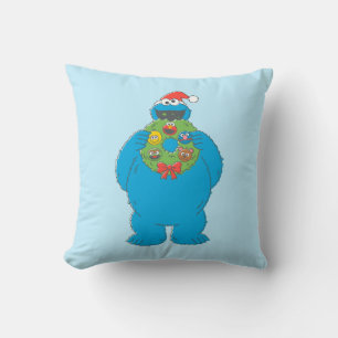 Vintage Cookie Monster julkrans Kudde