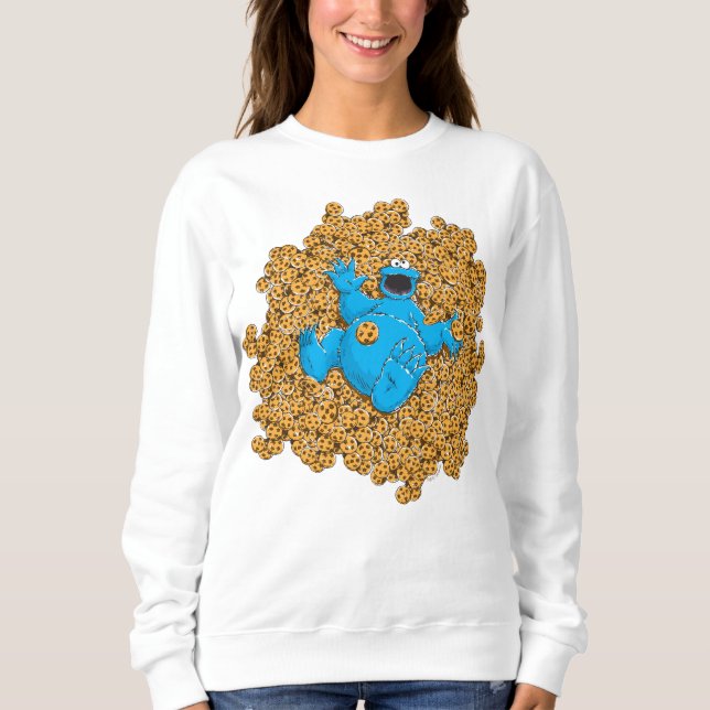 Vintage Cookie Monster och kakor T Shirt (Framsida)