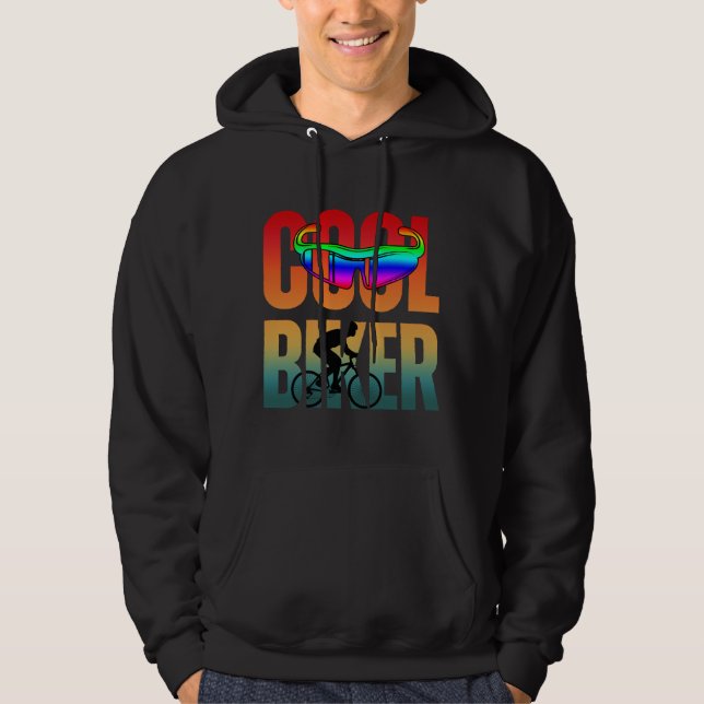 Vintage Cool Biker Hoodie (Framsida)