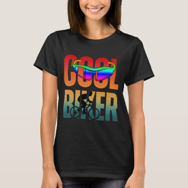 Vintage Cool Biker T Shirt (Framsida)