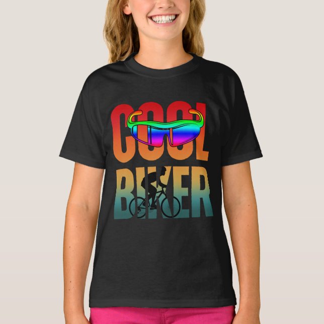 Vintage Cool Biker T Shirt (Framsida)