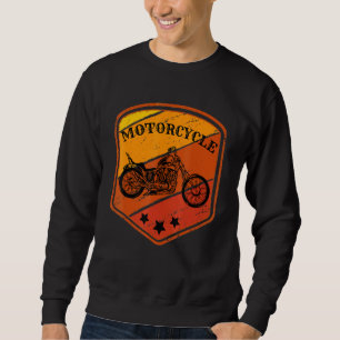 Vintage Coola för motorcyklar i Biker Lång Ärmad Tröja