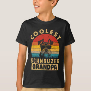 Vintage Coolaste Schnauzer Farfar Roliga Gåvor Hun T Shirt