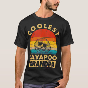 Vintage Coolest Cavapoo Grandpa Funny Gifts Hund L T Shirt