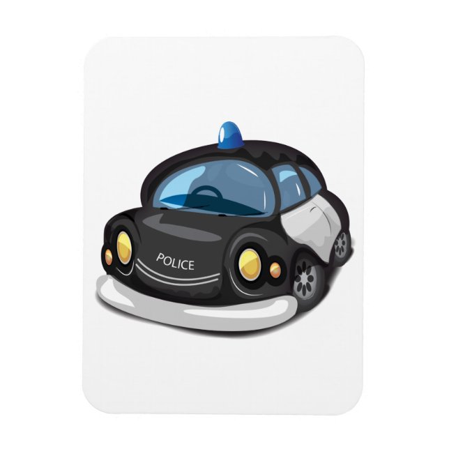 Vintage Cop Car Magnet (Vertikal)
