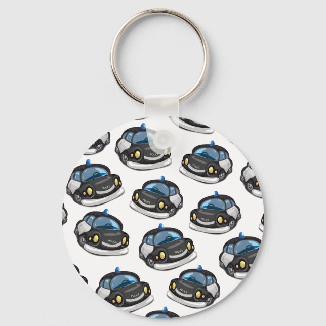 vintage Cop Car Nyckelring (Framsida)