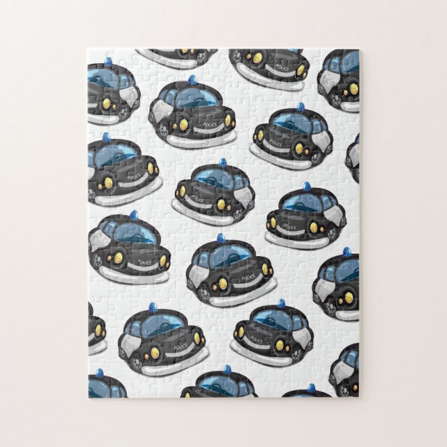 vintage Cop Car Pussel (Vertikal)