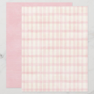 Vintage Coquette Plaid Skrapbokspapper