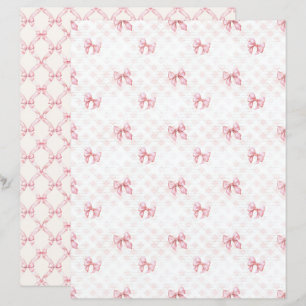 Vintage Coquette Rosa Band Scrapbookpapper