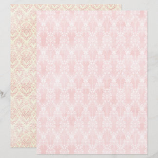 Vintage Coquette Rosa Scrapbookpapper