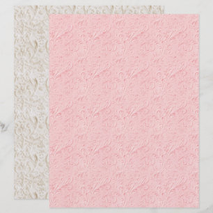 Vintage Coquette Rosa Textur Scrapbookspapper