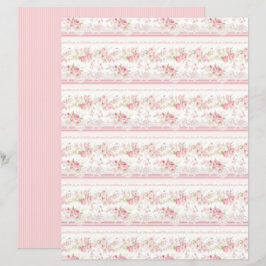 Vintage Coquette Rose Blommigt Pappersark