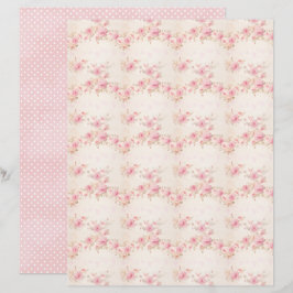 Vintage Coquette Rose Blommigt Scrapbookpapper