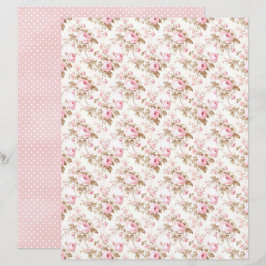 Vintage Coquette Rose Blommigt Scrapbookpapper