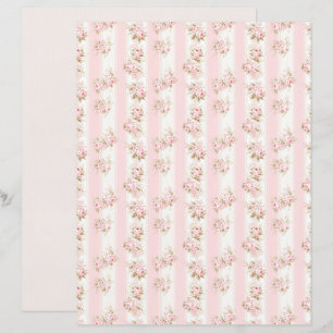Vintage Coquette Rose Blommigt Scrapbookpapper