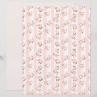 Vintage Coquette Rose Blommigt Scrapbookpapper