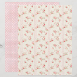 Vintage Coquette Rose Blommigt Scrapbookpapper