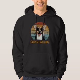 Vintage Corgi Grinig Söt Hund Husdjursägare Fars D Hoodie