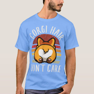 Vintage Corgi Hair Dont Care, Hund älskare Pappa M T Shirt