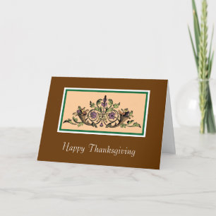 Vintage Cornucopia Anpassningsbar Thanksgiving Car Helgkort
