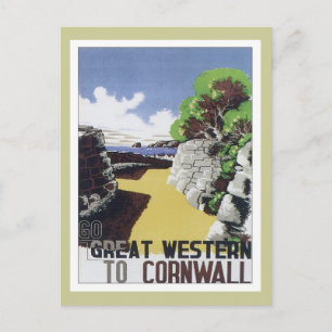 Vintage Cornwall Western Vykort