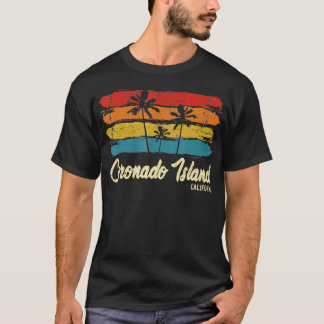 Vintage Coronado Island California Handflatan Träd T Shirt