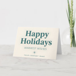 Vintage Corporate Script Happy Holidays Helgkort
