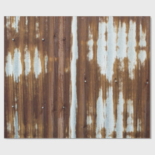 Vintage Corrugated Barn Tak Tin Presentpapper