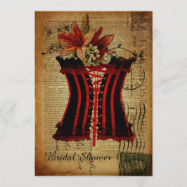 vintage corset brudens sida lingerie dusch inbjudningar
