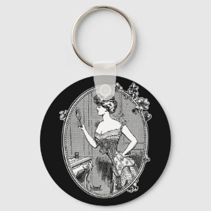 Vintage Corset Dam Nyckelring
