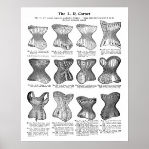 Vintage Corset-katalog Poster