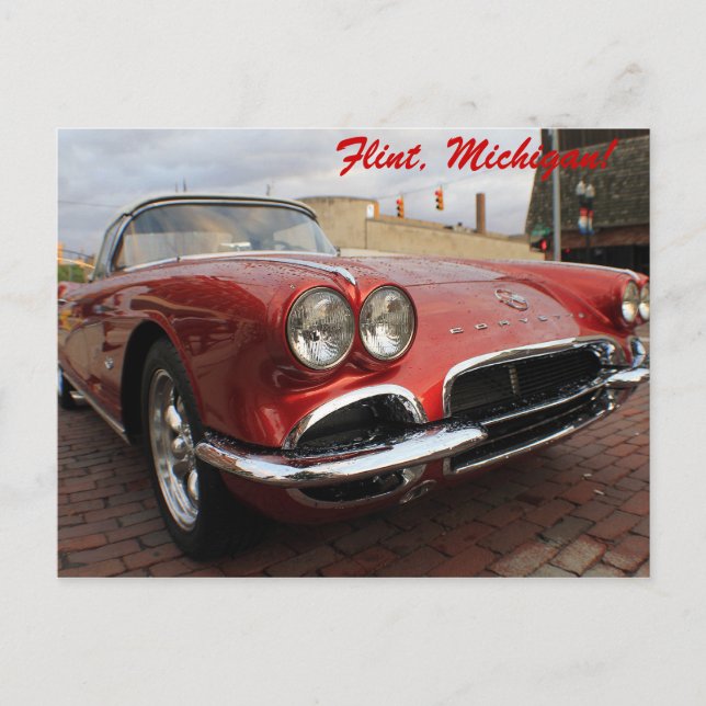 Vintage Corvette Vykort (Framsida)