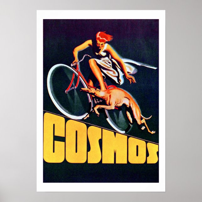 Vintage Cosmos Bicycle Poster (Framsidan)