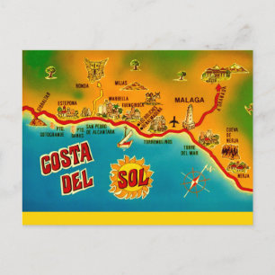 Vintage Costa Del Sol vykort