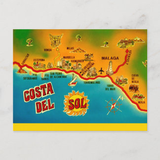Vintage Costa Del Sol vykort