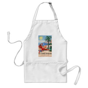 Vintage Cote D'Azur Beach Girl Förkläde