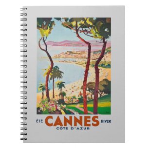 Vintage Cote D'Azur Cannes Anteckningsbok
