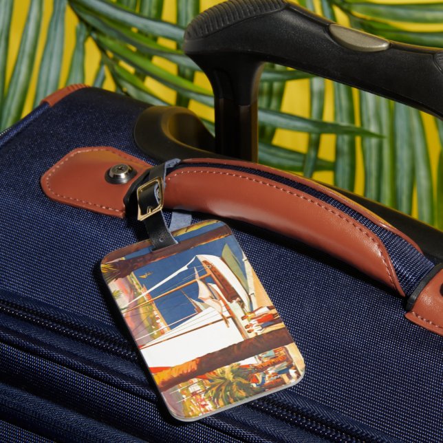 Vintage Cote D'Azur Fransk Travel Bagagebricka (Framsida Insitu 1)