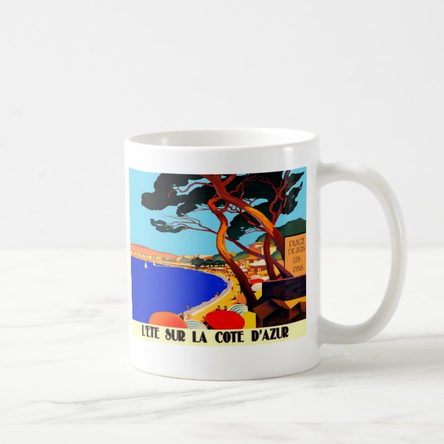 Vintage Cote D'Azur Fransk Travel Kaffemugg (Höger)