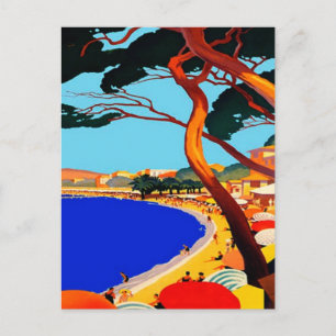 Vintage Cote D'Azur Fransk Travel Postcard Vykort