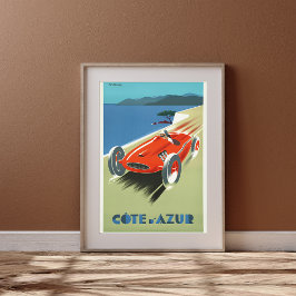 Vintage Côte d'Azur Tävla Poster