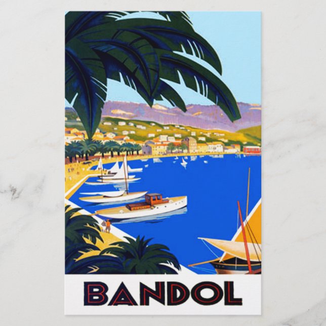 Vintage Cote D'Azur Travel Brevpapper (Framsida)