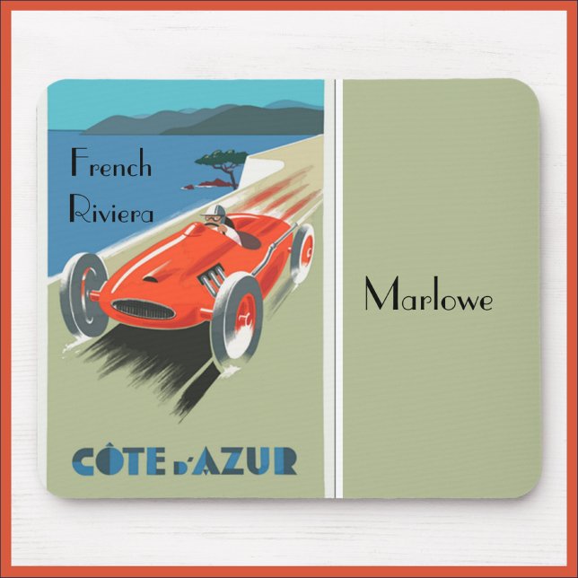 Vintage Cote d'Azur Travel Poster Musmatta (Skapare uppladdad)