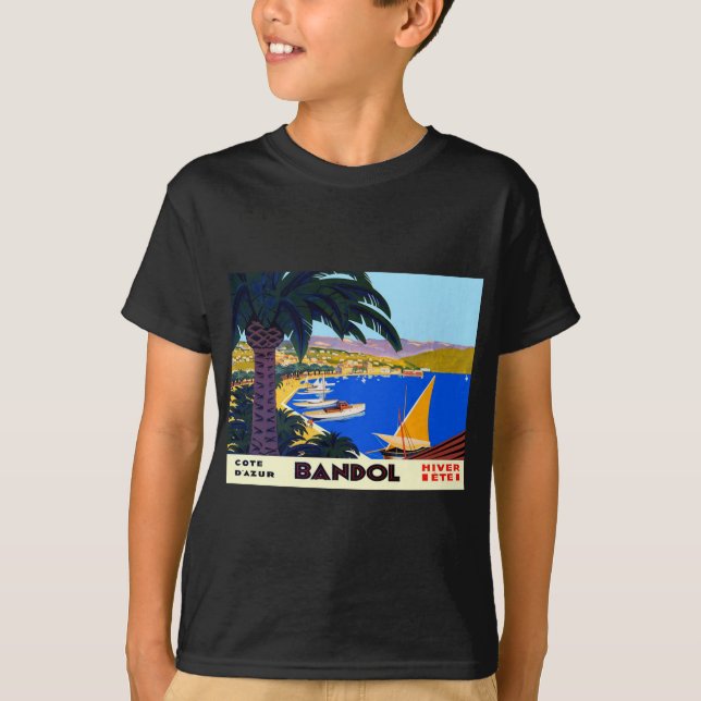 Vintage Cote D'Azur Travel T-shirt (Framsida)