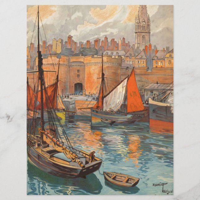 Vintage Cote d'Emeraude Saint Malo Port Tourism (Framsida)