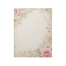 Vintage Cottage Blommig Anteckningsbok