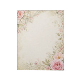 Vintage Cottage Blommig Anteckningsbok Anteckningsblock