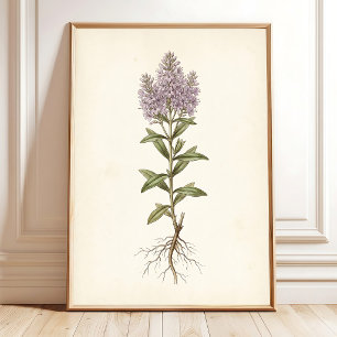 Vintage Cottage Botanisk Canvastryck Poster